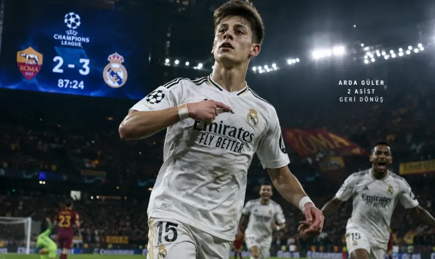 Arda Güler’in Roma Mucizesi: İki Asist ve Madrid’in Dirilişi